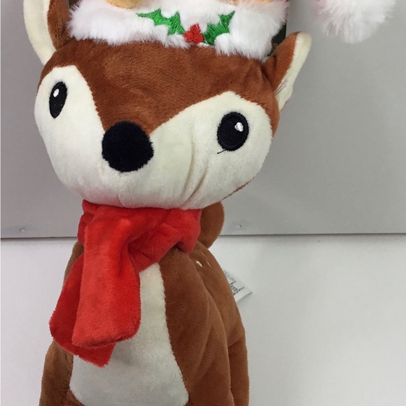 Reindeer Plush Deer Caress Soft Pets Christmas Holiday Pet Toy New - Picture 3 of 4